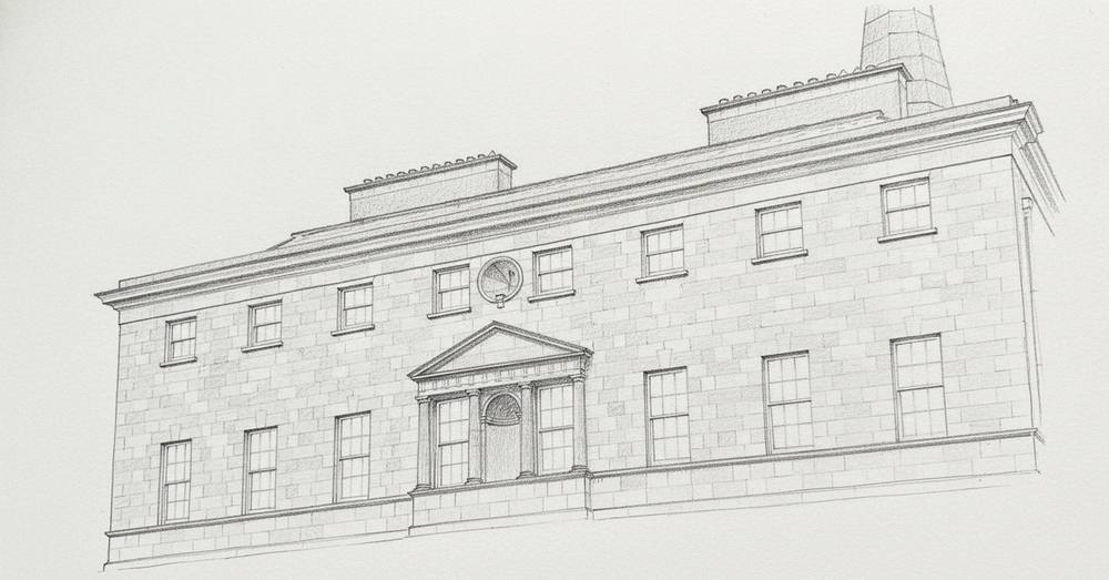 Bishops Palace Waterford pencil sketch