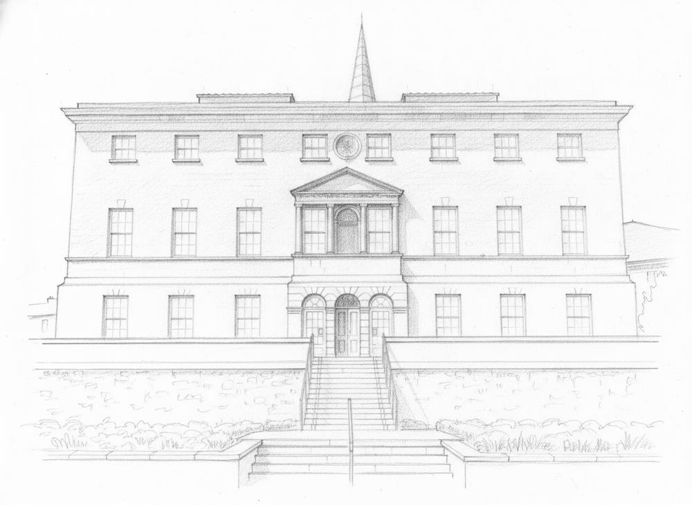 Bishops Palace Waterford pencil sketch