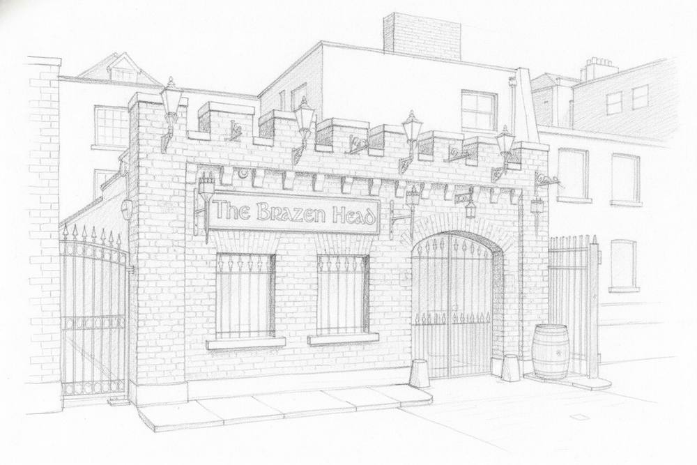 Brazenhead Exterior pencil sketch preview