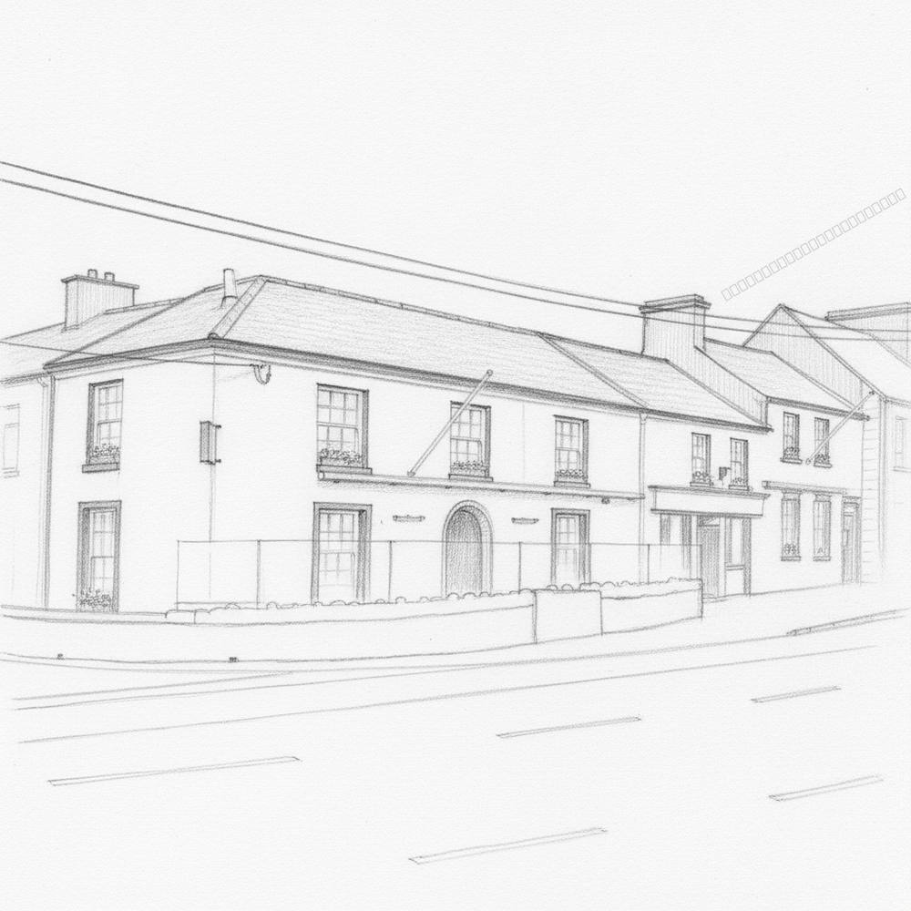 Kings Bay Inn pencil sketch preview