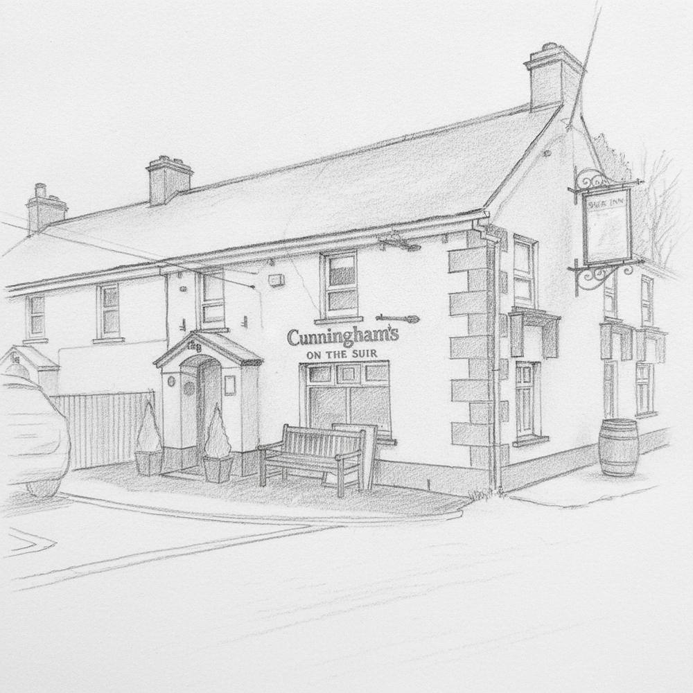 The Suir Inn pencil sketch